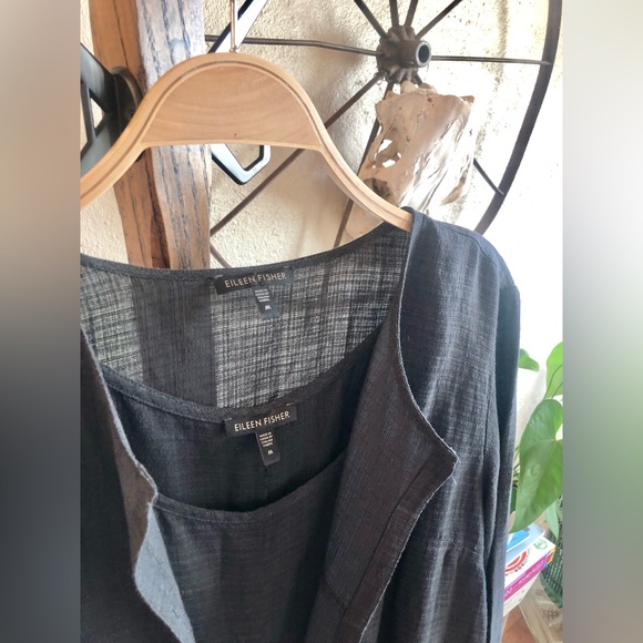 Eileen Fisher Dress & Top Linen Set - Picture 4 of 7
